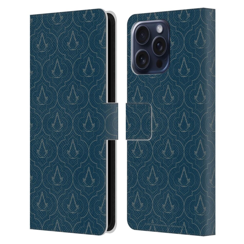 ASSASSINS CREED アサシンクリード - Mirage Graphics / Crest Patterns レザー手帳型 / Apple iPhoneケース - PGS